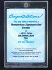 2025-26 Topps Three (3) LeBron James Thunderdunk Thunder Dunks Auto Red /5