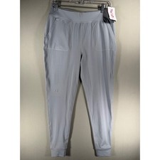 Under Armour Girls Movement Joggers Light Gray Fitted Athletic Pants YL NWT