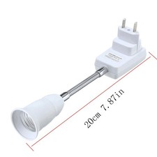 E26 E27 Led Light Bulb Lamp Holder Flexible Extension Adapter Socket W Switch