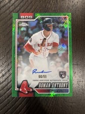 2026 Topps Chrome Roman Anthony RC #RA-RA Logofractor Green Auto /99 Red Sox