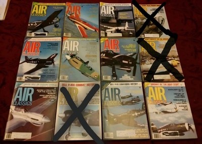 AIR CLASSICS magazine 1983 Vol 19, No 1-3, 5-7, 9, 11 & 12 Only! Price per issue