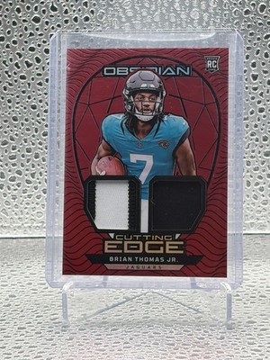 2024 Panini Obsidian - Cutting Edge Memorabilia Brian Thomas Jr. Red /75 (RC)