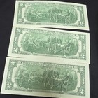 Lot of 3 U.S. $2 Federal Reserve Notes Green Seal, Uncertified, Uncirculated — photo 2