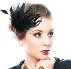 Feather Fascinator Hat for Women - 1920S Vintage Flapper Headpiece Accessories -