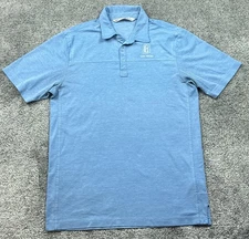 Travis Mathew Polo Shirt Mens Medium Blue TPC Las Vegas Golf Performance Casual