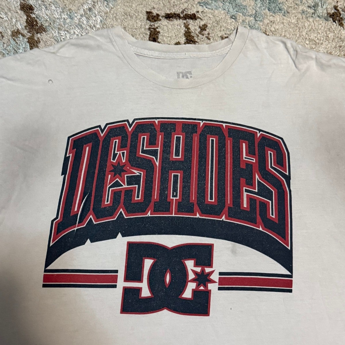 Vintage DC Shoes Big Logo Shirt Size XL Rob Dyrdek Skater Y2K