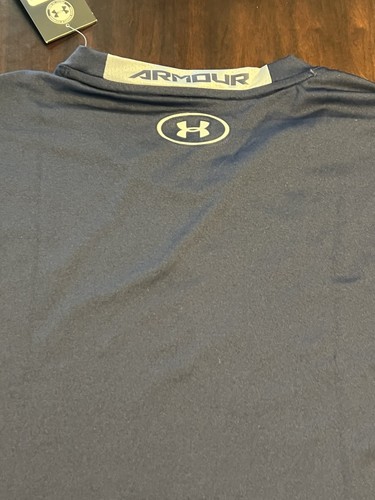 Under Armour Shirt Herren 2XL Blau Kompression Ärmellos Muskel Pullover Logo XXXL - Bild 6 von 9