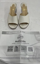 Christian Louboutin White Slip-On Heel Women 37.5