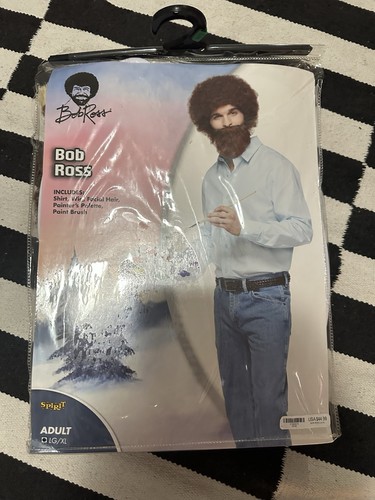 Bob Ross Costume Palate, Mustache, Beard, Wig