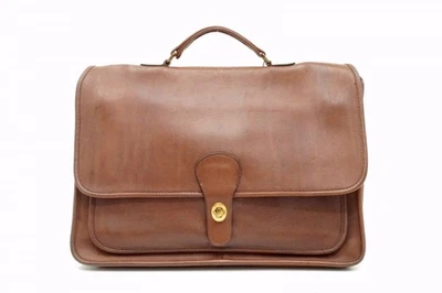 Ancien COACH Metropolitan Porte-documents 049 4029 Cuir Marron - Photo 1/4