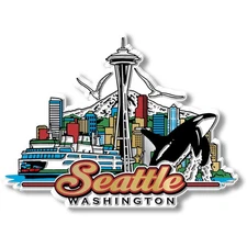 Seattle City Magnet by Classic Magnets