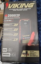 Viking 2000 Peak Amp Lithium-Ion Jump Starter and Power Bank - Item 59491