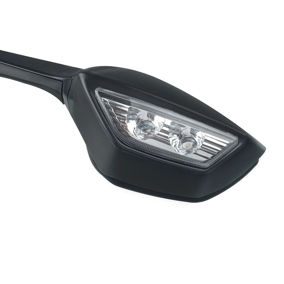 Moto Rétroviseur Miroir LED Clignotant Rétroviseur pour Kawasaki ZX-10R - Photo 4/4