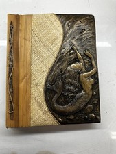 Photo Album Mermaid Handmade Picture Book paper wood cover 4x5" woman