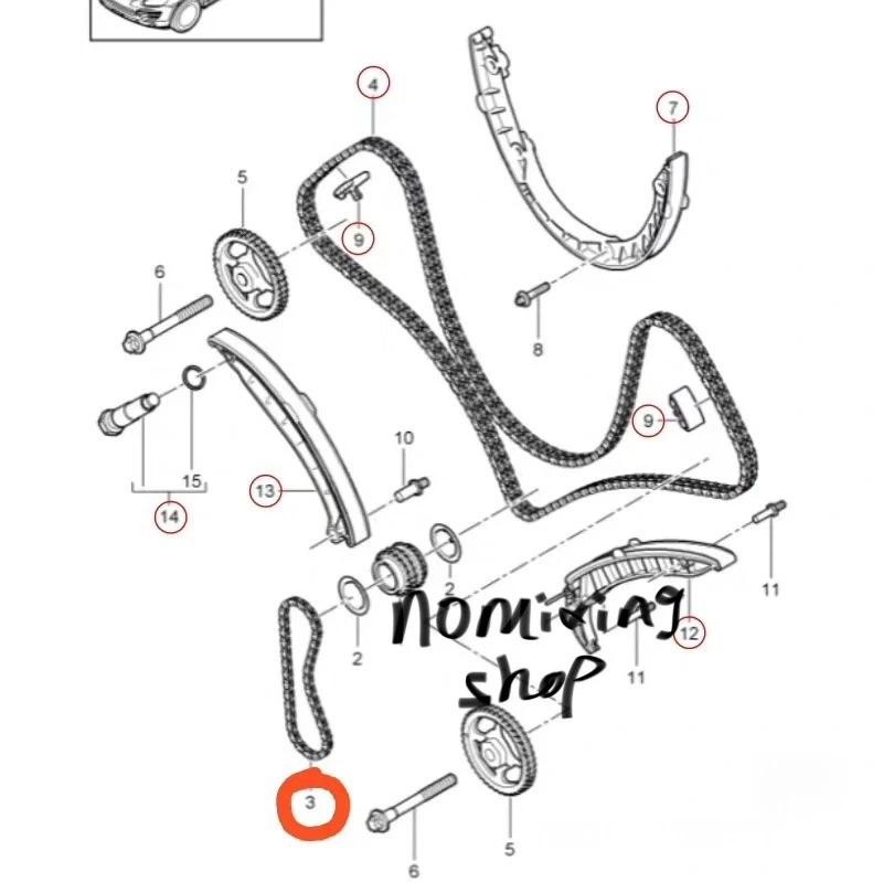 12 X GATES двигатель ГРМ набор для Porsche Panamera 3.0T Macan 3.0T 3.6T 2012-2018 - Изображение 2 из 4