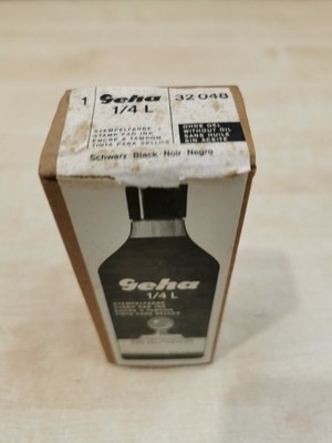 Stempelfarbe Pad Ink Geha Schwarz 1/4Liter
