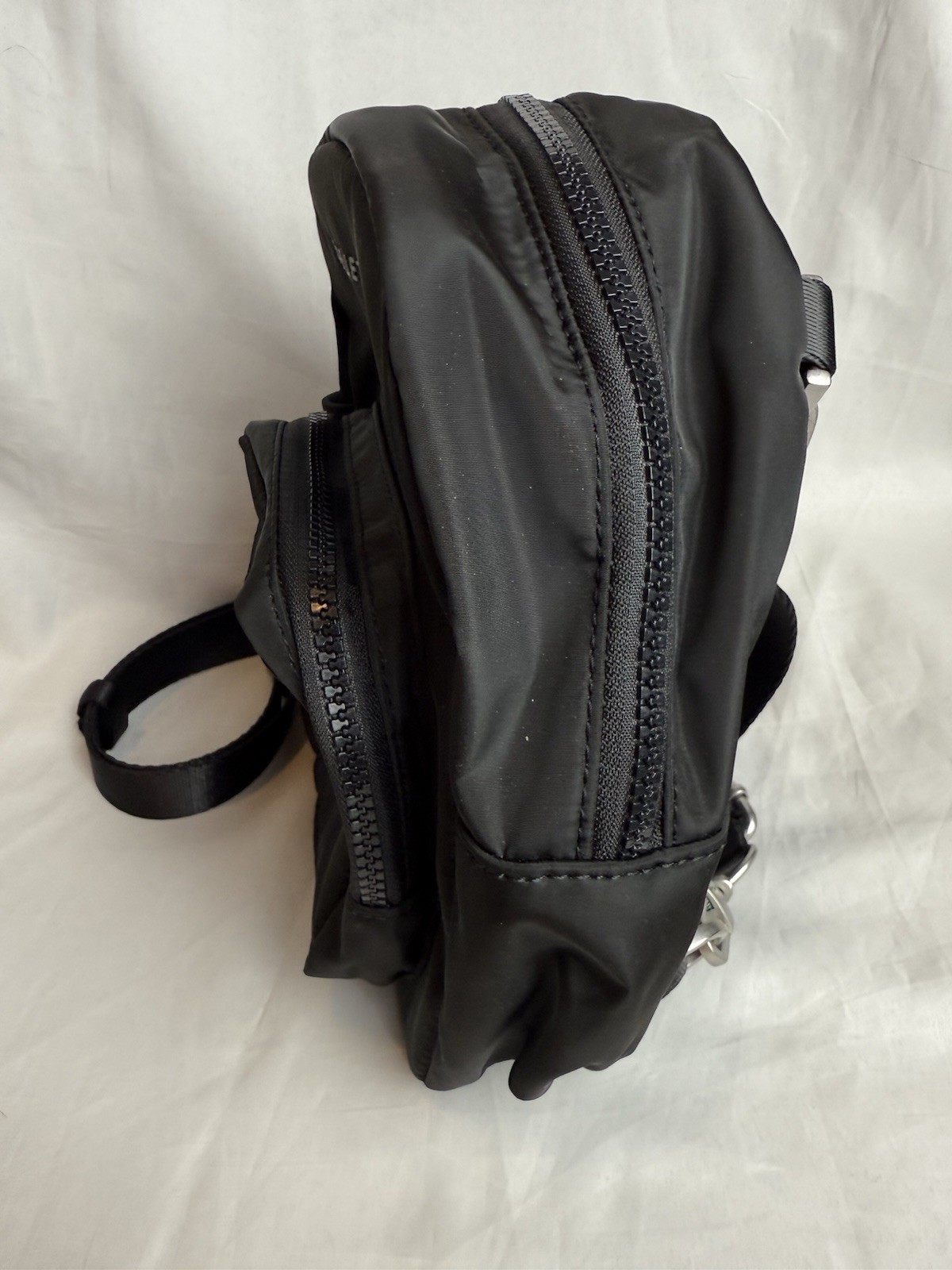 Fabletics Mini Black Backpack Bag Adjustable Stra… - image 4