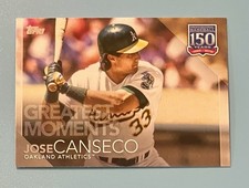 2019 Topps Update Jose Canseco #150-65 150 Years of Professional Baseball A's