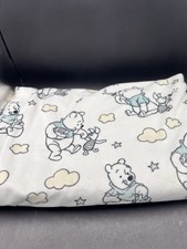 Disney Baby Winnie the Pooh Baby Blanket Tan White Piglet Clouds Stars Dandelion