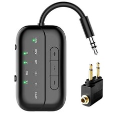 2026 Upgraded Pro Bluetooth 5.4 Transmitter Receiver,2-in-1 Small, Black