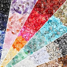 600/800/1000pcs Random Mixed Color Irregular Stone Beads For Diy Jewelry Making