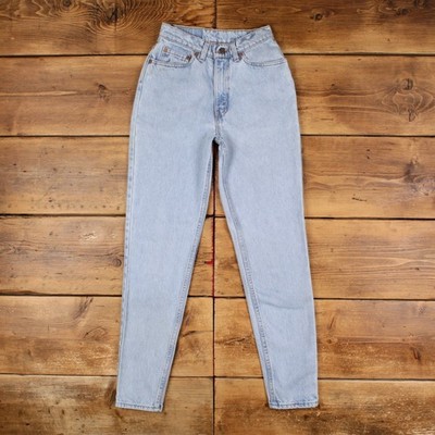 Vintage Levis 512 Jeans 24x30 Womens 90s Blue Slim Tapered USA Made Light Denim