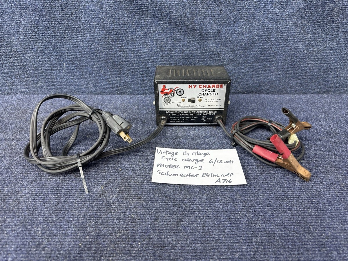 Rare Vintage Woodward Schumacher HY Charge Battery Charger 6-12V
