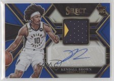 2022-23 Panini Select Rookie Jersey Blue Prizm 29/49 Kendall Brown Auto 0eo6