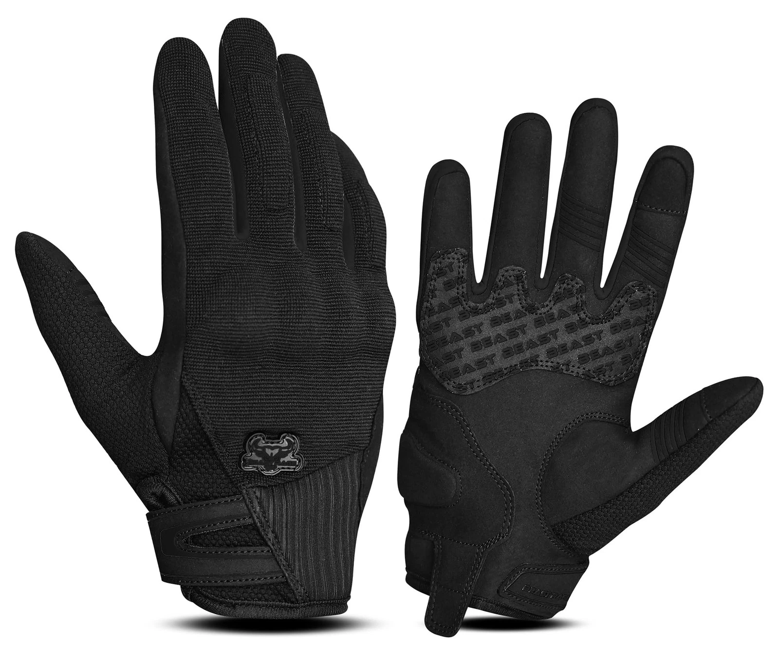 BEAST RAGE Summer Motorcycle Gloves–Breathable Touchscreen Riding L, Black