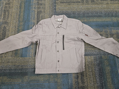 Kitanica Men's Med Canvas Roughneck Heavy Weight Button Up Collared Black Jacket