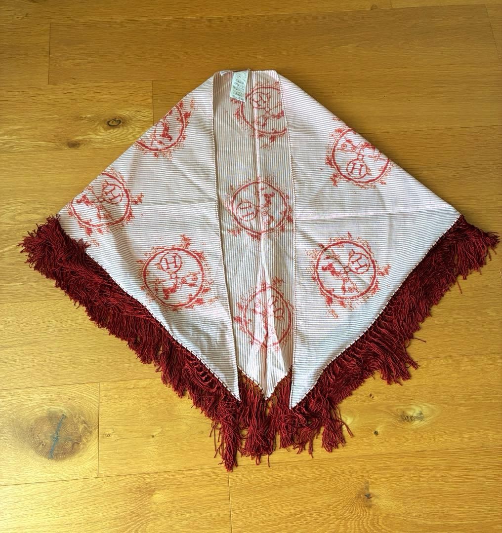 Hermes triangular scarf pointe nomade ex libris p… - image 2