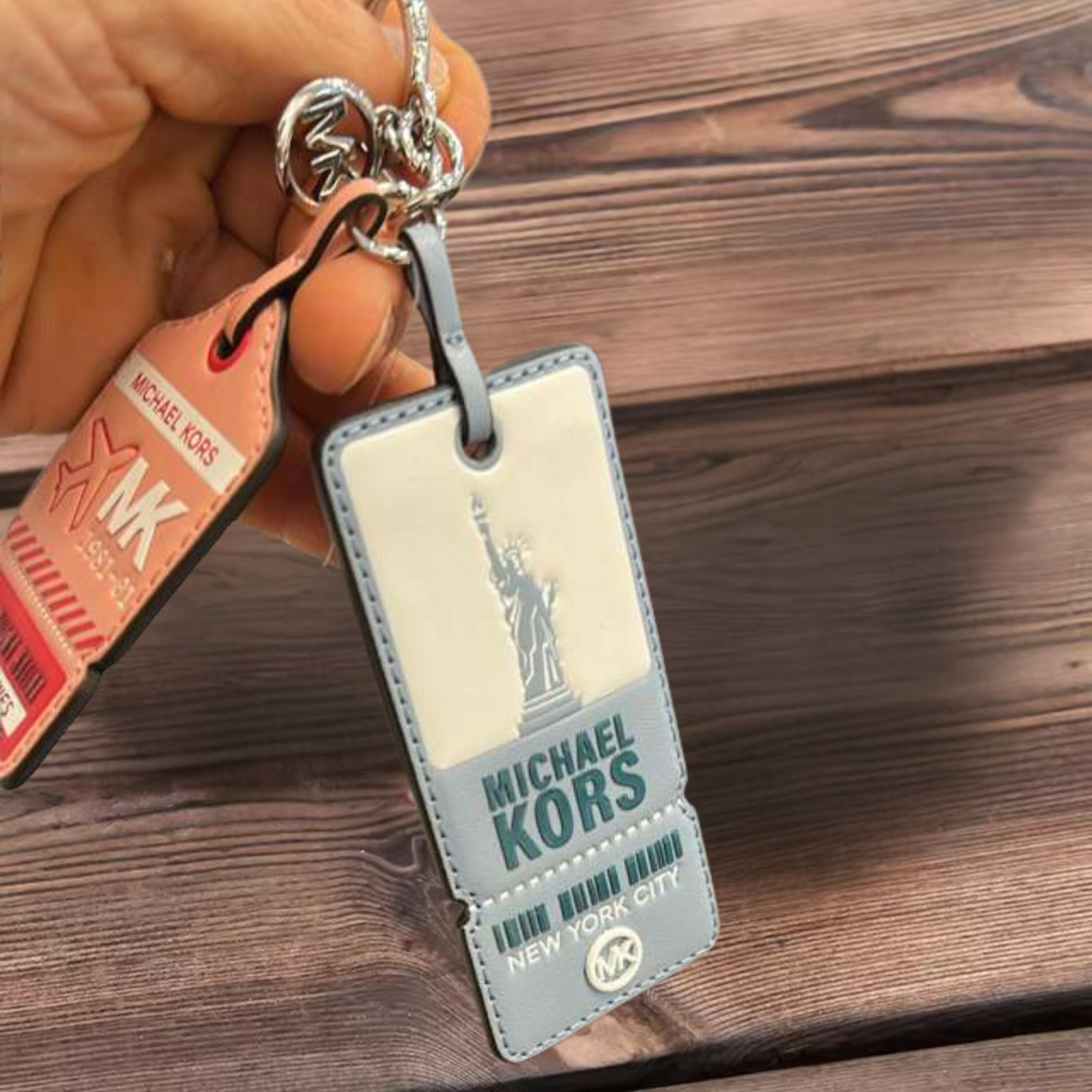 Michael Kors Giftables Luggage Tag MK Key Chain Dark Sangria thumbnail 9