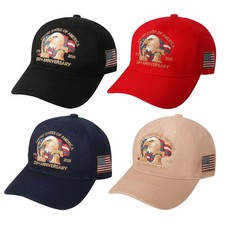 USA 250th Anniversary Patriotic Cap Eagle Statue of Liberty Printed Baseball Hat