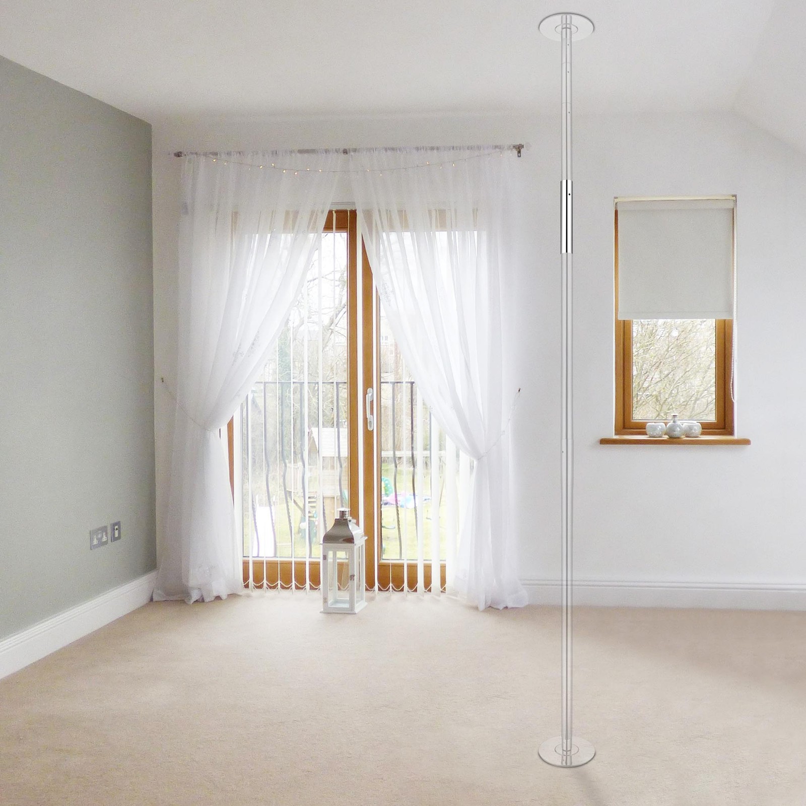 Yescom 262 mm Chrome Dancing Pole Extension for 45 mm Spinning Pole, Silver