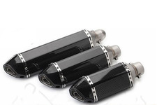 Marmitta Universale Moto Scarico Sportivo 370MM Carbon Look Singolo/Doppio