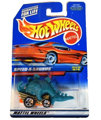 #ad #ad VTG 1997 Hot Wheels Speed A Saurus 1:64 Scale Diecast Car #814 Mattel Wheels $9.98