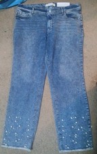 Womens Denim Size 12 Mid-Rise Straight Ankle Sits Below The Waist New W Tags 