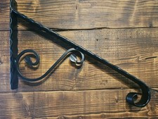 Fer forgé, main courante d'escalier en métal projection 440 mm - revêtement poudre