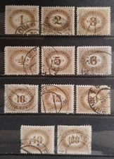 Austria stamps 1908 Numeral 11 Sc D3 J34 P 12 1/2 used as seen combine shipping