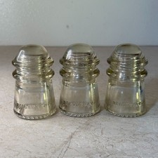 vintage Hemingray Glass Insulators 3-Pack Made In USA