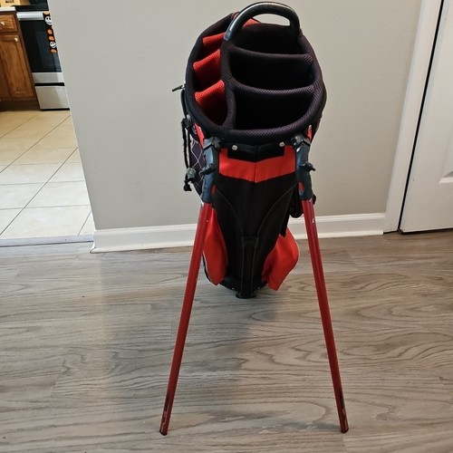 OGIO Ozone XX 8-Way Golf Stand Bag w/ Dual Harness Red Black Golf Bag - Picture 4 of 10