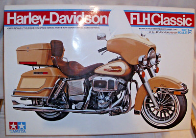 TAMIYA HARLEY DAVIDSON FLH MOTORCYCLE MODEL KIT BOXED 1:6 #16051
