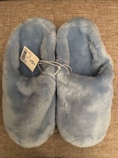 Women s Blue Slippers Size M New