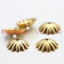 40 Pieces Raw Brass Bead Caps - 10mm 1869C-U-24 