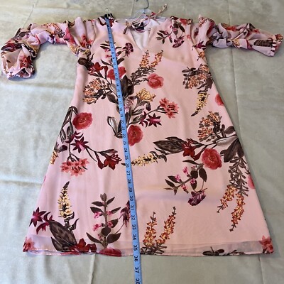 Vince Camuto Women's 5/6 Pink Flowy Floral Shift Dress 3/4 Ruffle Sleeves NWOT | eBay Vince Camuto Women's 5/6 Pink Flowy Floral Shift Dress 3/4 Ruffle Sleeves NWOT | eBay