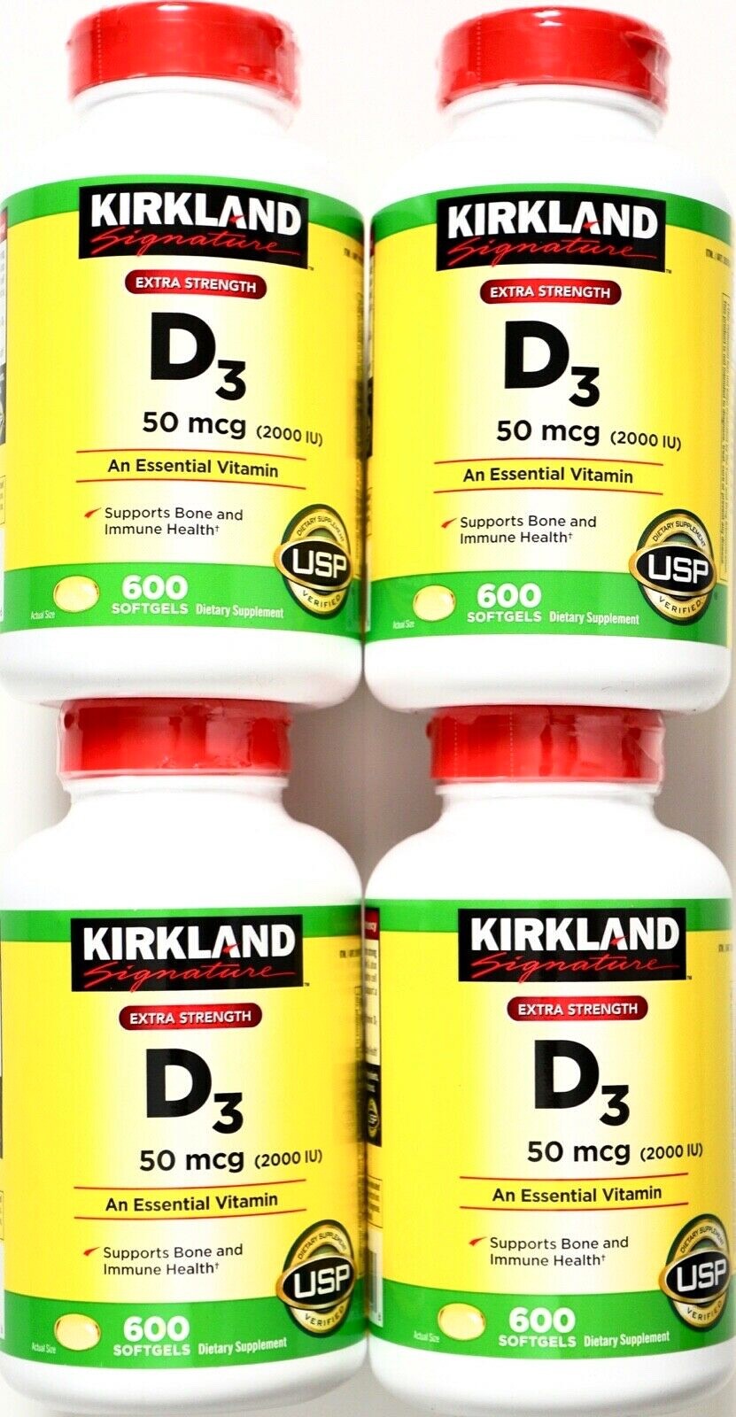 Kirkland Signature Extra Strength Vitamin D3 USP 2000 IU, 600 Dietary