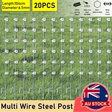 20 X Multi Wire Tread In Pigtail Steel Posts Electric Fence Pig Tail Strip Graze
