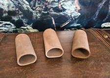 3x Welshöhle Laichhöhle 10cm braun Tonhöhle halbrund für Welse Aquarium