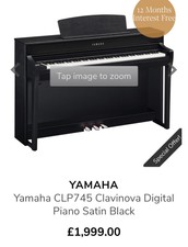 Yamaha Clp745b Clavinova Digital Piano; Black Walnut