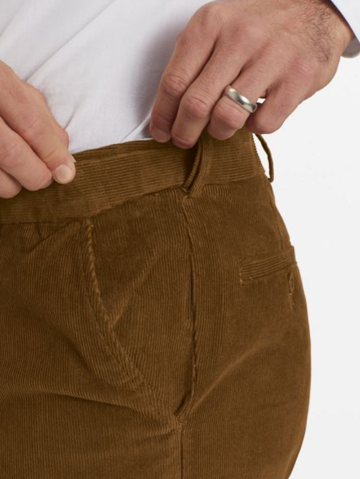 John Blair Adjust-A-Band Relaxed-Fit Corduroy Pants Nutmeg 38 L #BL52370